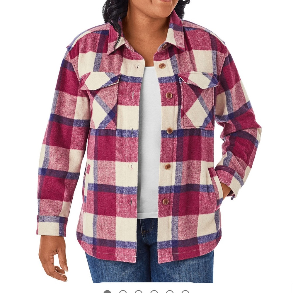 Sam's Club Pink and Blue Shacket Size Small